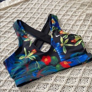 tropical print nike sports bra